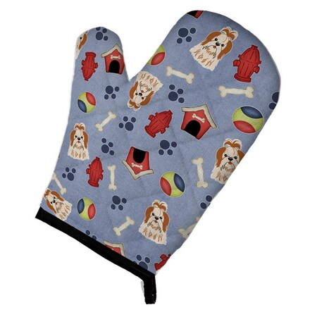 Carolines Treasures Dog House Collection Shih Tzu Red and White Oven Mitt BB2700OVMT